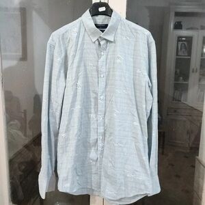 Men's Light Blue Casual Button Down Shirt